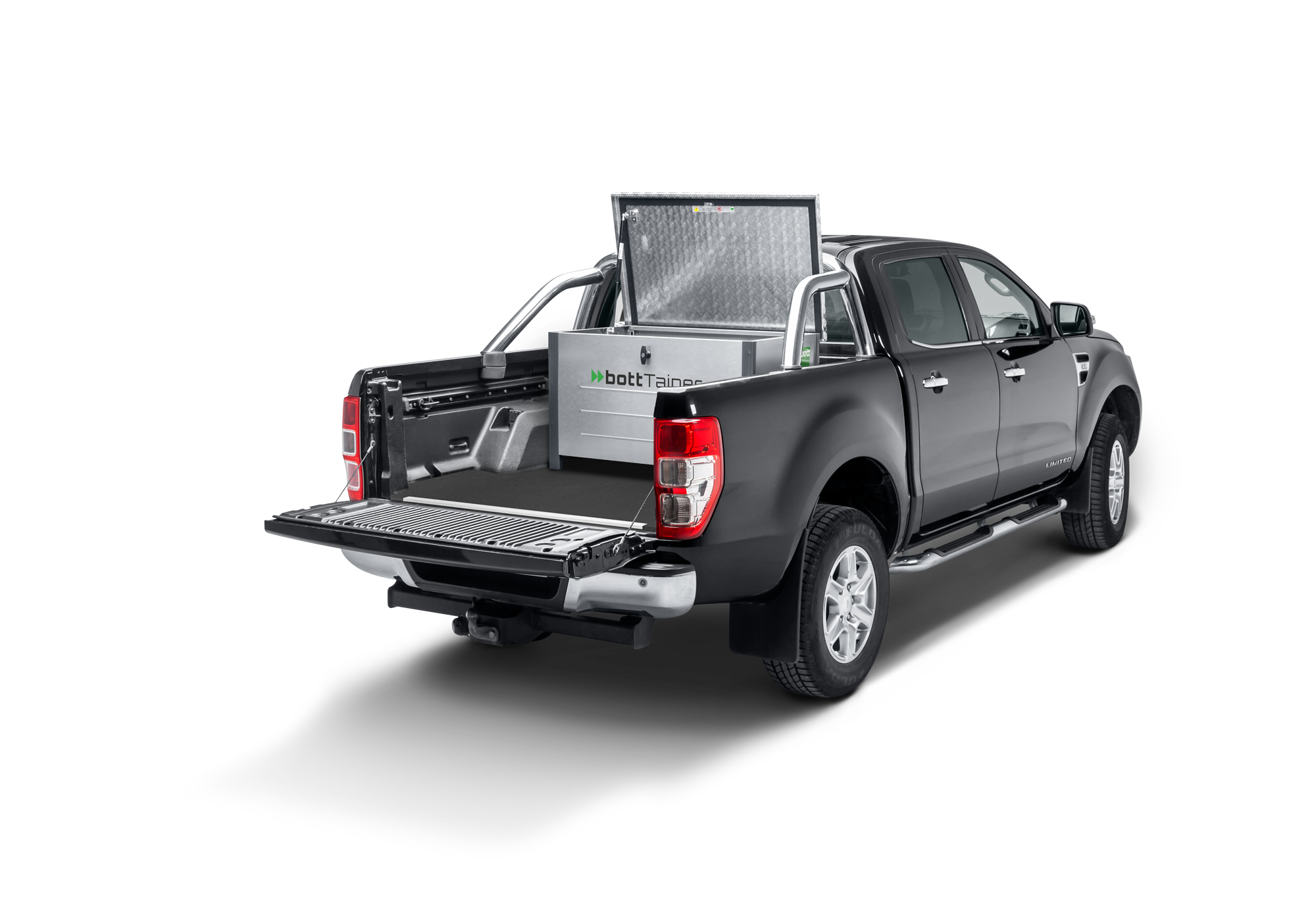 Járműfedélzeti berendezések platformjárművekhez, példa a Ford Ranger konténerére