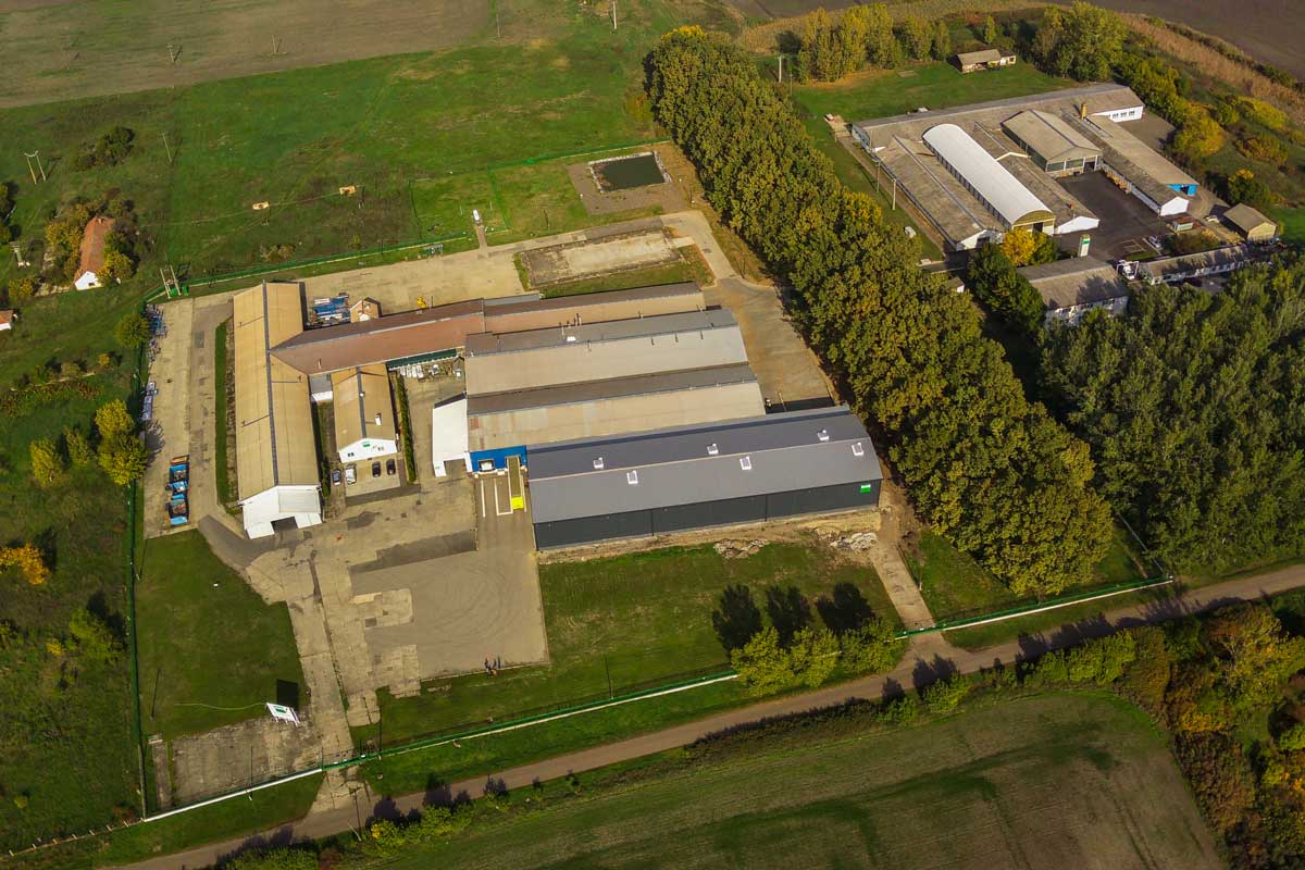 Gyártóhely Magyarország - légi felvétel